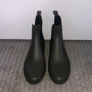 Olive Green ankle rain boots